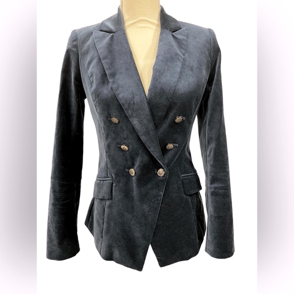 White House Black Market Navy Velvet Blazer - Picture 5 of 13